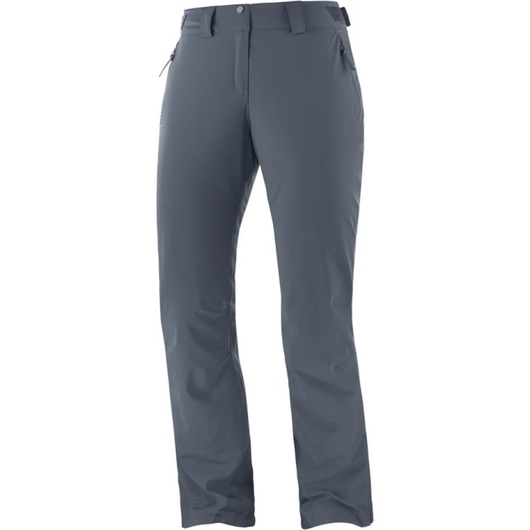 Dark Grey Salomon The Brilliant Women's Ski Pants | IE EK1936